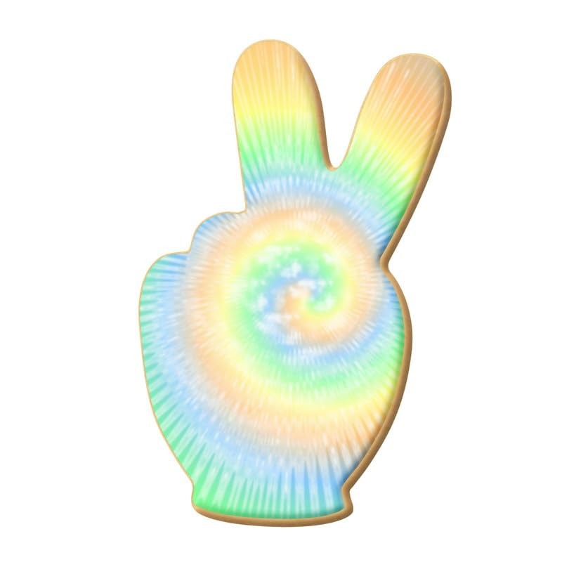 Foose Brand Hand Peace Sign Cookie Cutter 4 in, Tin