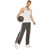 Deyeek Mens Tear Away Basketball Pants 2 Side Zippers Snap