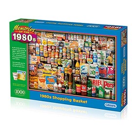 1980s Shopping Basket 1000 Piece Jigsaw Puzzle | Sustainable Puzzle for Adults | Premium 100% Recycled Board | Great Gift for Adults | Gibsons Games