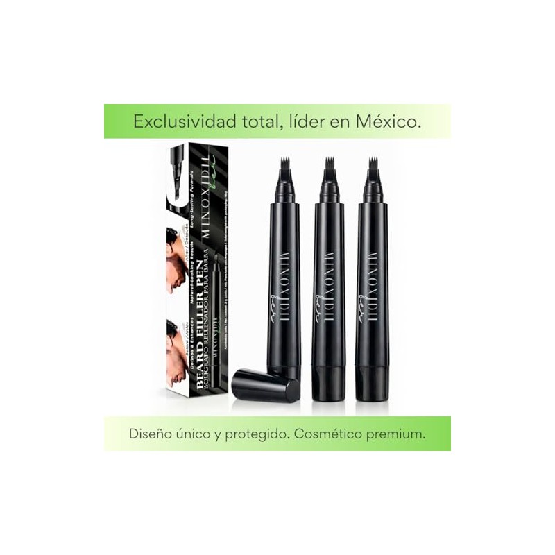 MINOXIDILBER Set de 3 Piezas, Boligrafo para rellenar huecos en