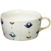 Hasami Pottery Issei Kiln Sweet Flower Handle Bowl, Blue, 400827,
