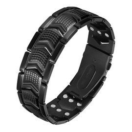 Jeracol Magnetisches Armband für Herren, mit 3 ultrastarken 3800 Gauss-Magneten, Entfernungswerkzeug und Geschenkbox
