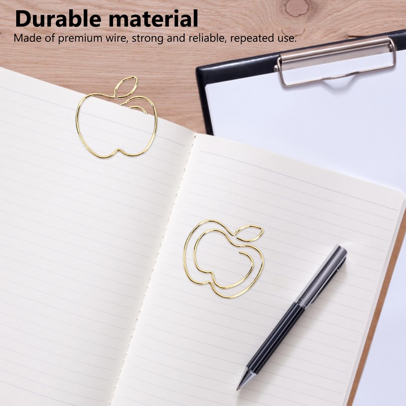 100pcs Fruit Paper Clips Cute Bookmark Pare Clips Portable Funny