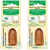 Clover Medium Natural Fit Leather Thimble (Pack of 2)