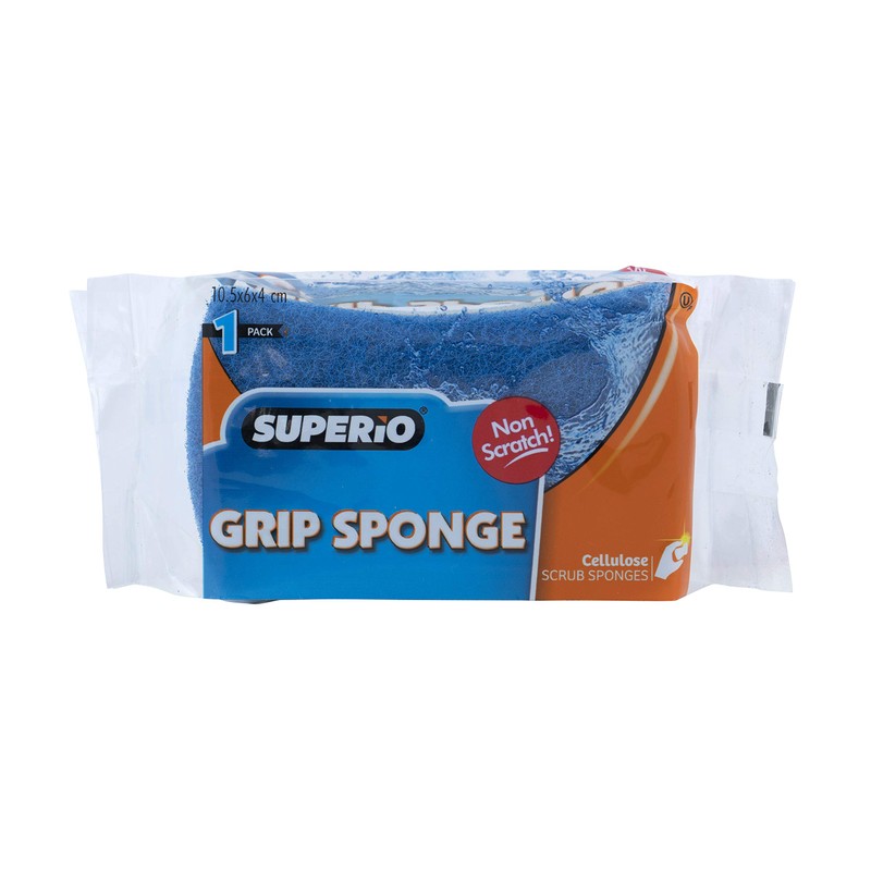 Non-Scratch Scrub Sponge with A Comfortable Grip, Heavy Duty Duel