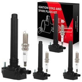 ASAPE 4PCS Ignition Coil Pack UF648 and 4PCS Iridium Spark Plugs Fit for 2011-2014 for Volkswagen Routan 2011-2016 for Chrysler Town & Country 2014-2023 for Ram ProMaster 2500