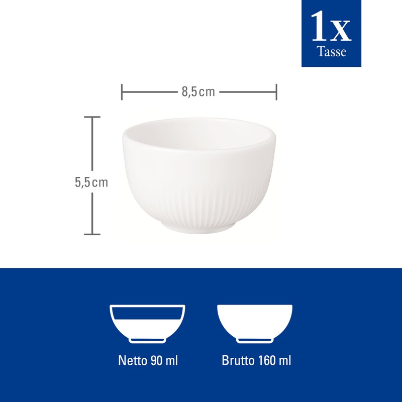 Villeroy & Boch Afina Collection Small Dip Bowl, Premium Porcelain,