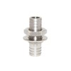 Beduan 1/2" Hose Barb Thru-Bulk Bulkhead Straight Hex Union Stainless