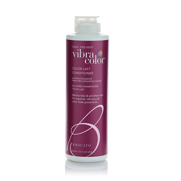 Brocato Vibracolor Color Last Conditioner: Color Safe Conditioner for Colored Hair - Prevents Fading and Extends the Life and Brilliance of Color Treated Hair - No Sulfate or Parabens - 8.5 Oz.