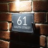 Badgemaster Modern Anthracite House Number Sign Plaque Stainless Steel Standoffs