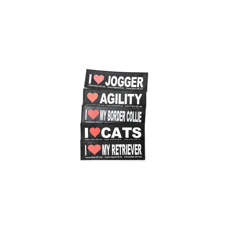 Interchangeable Patches, 1 pair, OUT OF CONTROL, Size: Large, Black