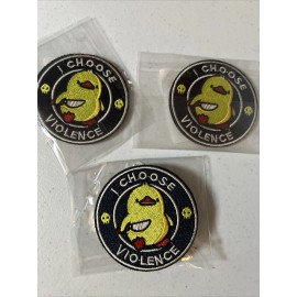 Unbranded I Choose Violence Patch Hook Loop Badge Funny Duck Meme Tactical Gear Gift Lot