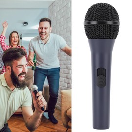 Handheld Wired Microphone, Dynamic Vocal Mic with Metal Mesh Balanced Output 40Hz to 16kHz Frequency Range for Karaoke Outdoor Singing