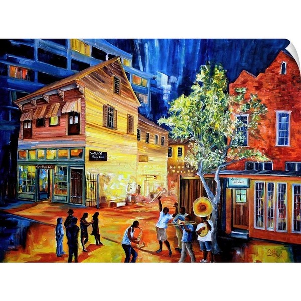 CANVAS ON DEMAND Frenchmen Street New Orleans Wall Decal, Music