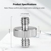 SMALLRIG 1/4 Male to 1/4 Male Threaded Screw Adapter (2PCS)