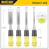HURRICANE Premium Chisel Set For Woodworking Drop Forged Steel Grip