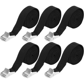 6 Correas de Amarre de Alta Resistencia, Correas Ajustables con Hebilla de Leva para amarrar, Correas de cincha de Nailon de 2,5 m con Hebilla de aleación de Zinc para Motocicleta,