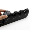 Black 4 Stage Knife Sharpener Adjustable Angle Household Blade Sharpener