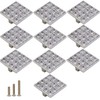 ESreake 10 Pack Extra Large Square Crystal Rhinestone Cabinet Knobs