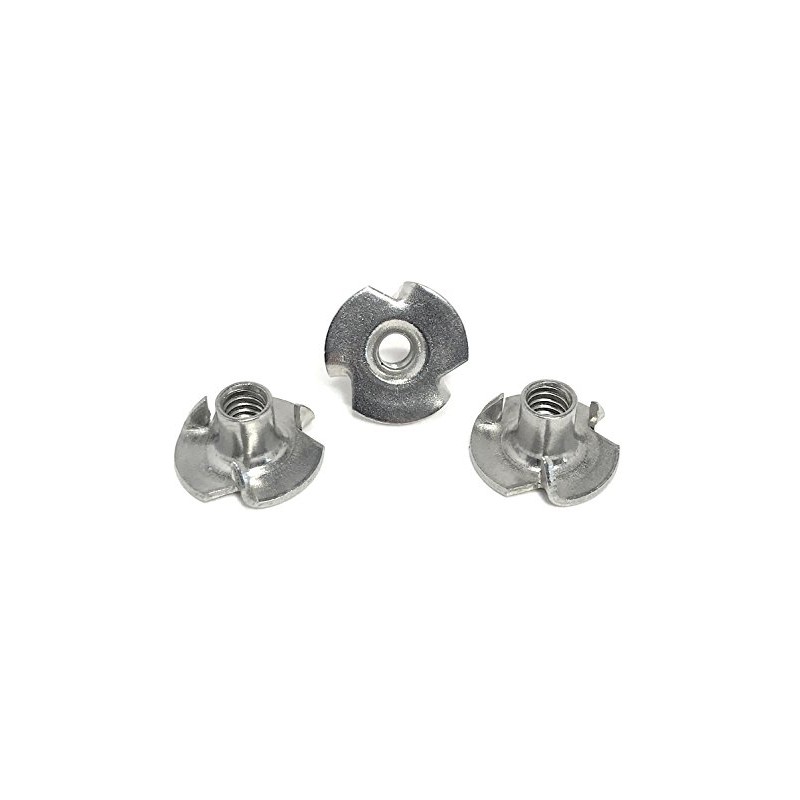 T-NUT Stainless Steel 8-32x1/4 3 Prong Tee Nuts (#8-32 Thread