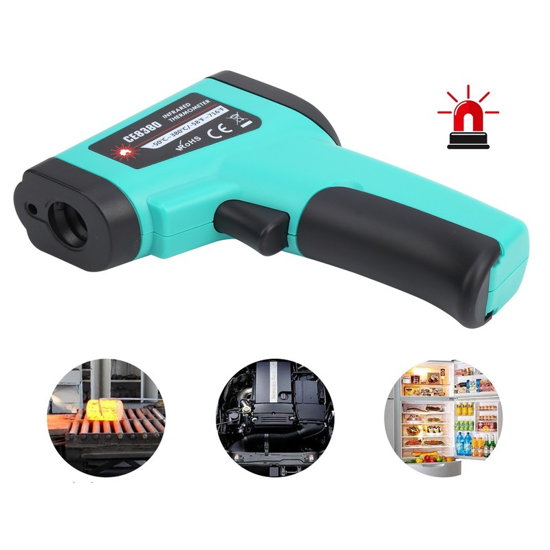 CE8380 Infrared Thermometer Digital Non Contact Industrial Temperature Meter -50℃-380℃