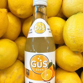 GuS Grown-Up Soda | Lightly Sweetened Sodas with Real Juices | 12 Fl Oz (Pack of 24) (Dry Meyer Lemon)