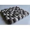 Maharanis Fairtrade Felt Coaster Pot Coaster Pebble Natural Light 22