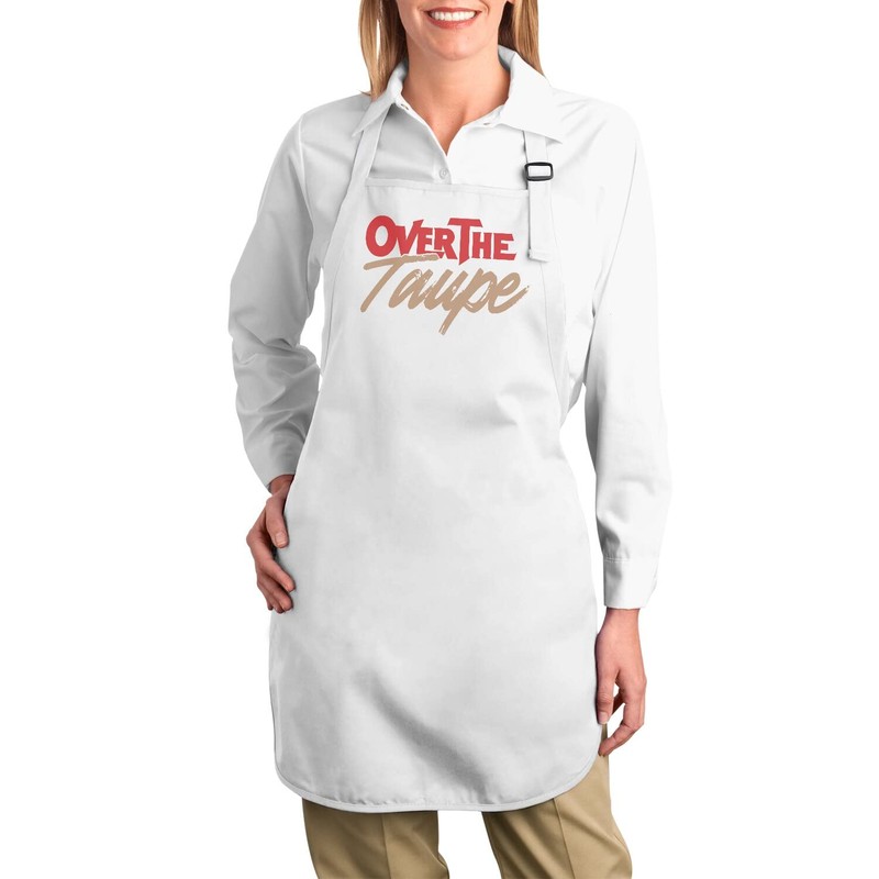 Fabulous Premium Kitchen Apron Over the Taupe Artistic Art Word