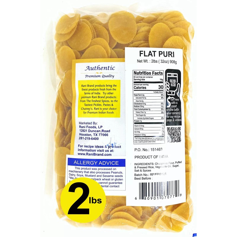 Rani Pani Puri Coins 32oz (2lbs) 907g, Bulk Pack 330-335