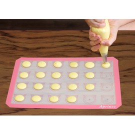 Aprince 2 Pack of Silicone Baking Mats Silicone Pastry Mat,Non-stick Baking Mat Pink 16.5x11.8x0.09 inch Silicone Mat Silicon Baking Mat Set Baking Mats Silicon Mats for Baking mats non stick silicone