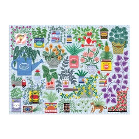 Planter Perfection 1000 Piece Puzzle with Shaped Pieces from Galison - 27” x 20” Puzzle with 20 Uniquely Shaped Pieces, Colorful Artwork, Thick & Sturdy Pieces, Challenging & Fun Activity for Adults