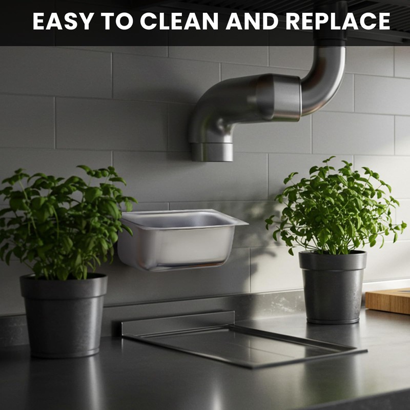 Remerry 2 Pcs Grease Cup Holders for Commercial Kitchens Removable