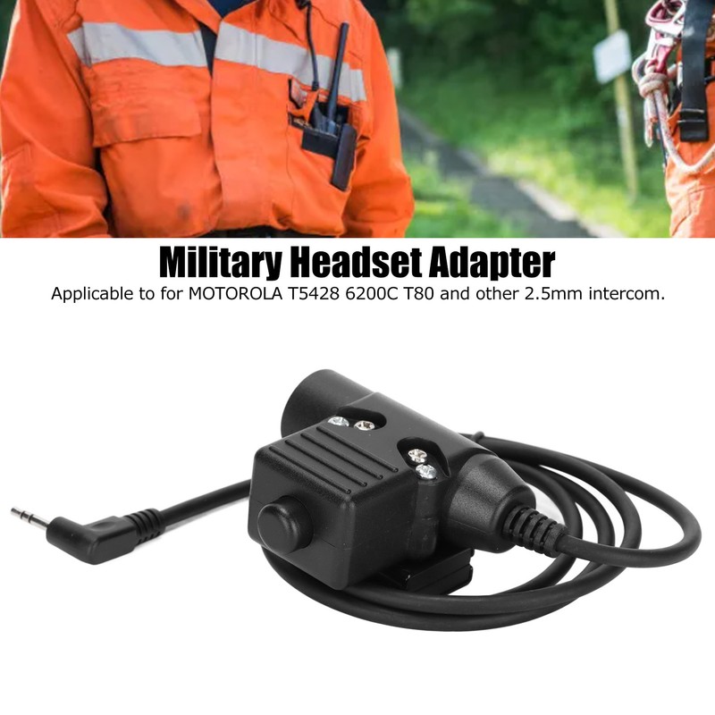 U94 PTT Military Adapter Military Radio Headset Adapter Compatible for