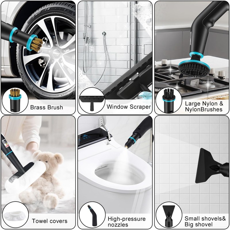 Steam Cleaner, 2500W Portable Handheld Steamer for Cleaning, Large Capacity