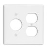 Leviton 2-Gang 1-Duplex 1-Single 1.406-Inch Diameter, Device Combination Wallplate, Painted