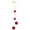 Bohemian Long Dangle Earrings Statement Earrings Red Gemstones Chandelier Tassel,