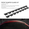 8pcs Front Bumper Scrape Guard Set Rubber Black Universal Bumper