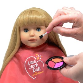 The New York Doll Collection Washable Makeup Set for Dolls and Kids - Pretend Play Cosmetic Set - Doll not Included