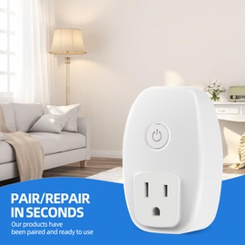 TiFFCOFiO Indoor Remote Control Outlet Plug, Wireless Light Switches, 100ft Range Remote Control, 15A/1875W, ETL Listed