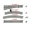 HANFLY HO Scale Track Set Nickel‑Silver Rails, Wooden‑Style Sleepers, Compatible