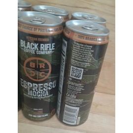 Black Rifle Coffee Company 6 CANS: BLACK RIFLE Coffee Iced Espresso Mocha w/ cream PROTEIN 100% ARABIC 11oz
