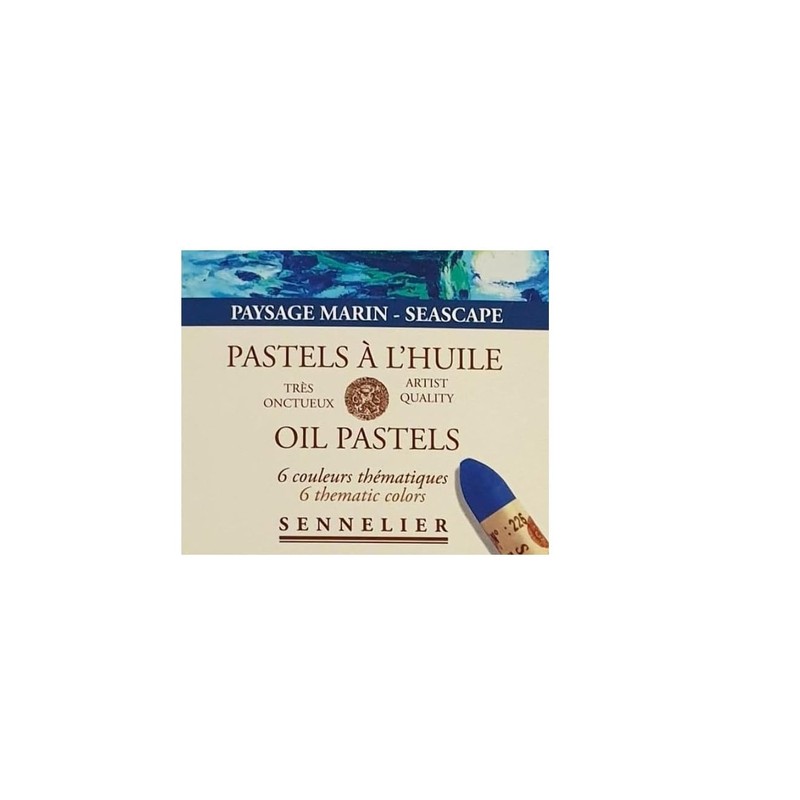 Sennelier Oil Pastels 6 Colours Seascape & Mini Tweezers