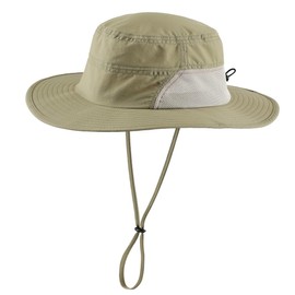 Connectyle Men's Outdoor UPF 50+ Safari Hat, Adventure Hat, Wide Brim, UV Protection, Sun Hat, Fishing, dark khaki, Free size