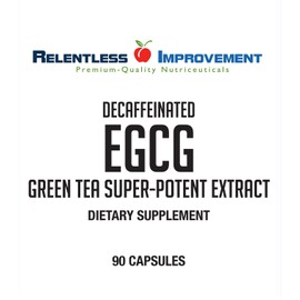Relentless Improvement EGCG Green Tea Extract 90 Capsules 670mg Extract Per Capsule Standardized to 98%+Polyphenols 60% EgCG Very Low Caffeine