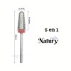 Natury Nails 5 in 1 Tungsten Carbide Nail Drill Bit