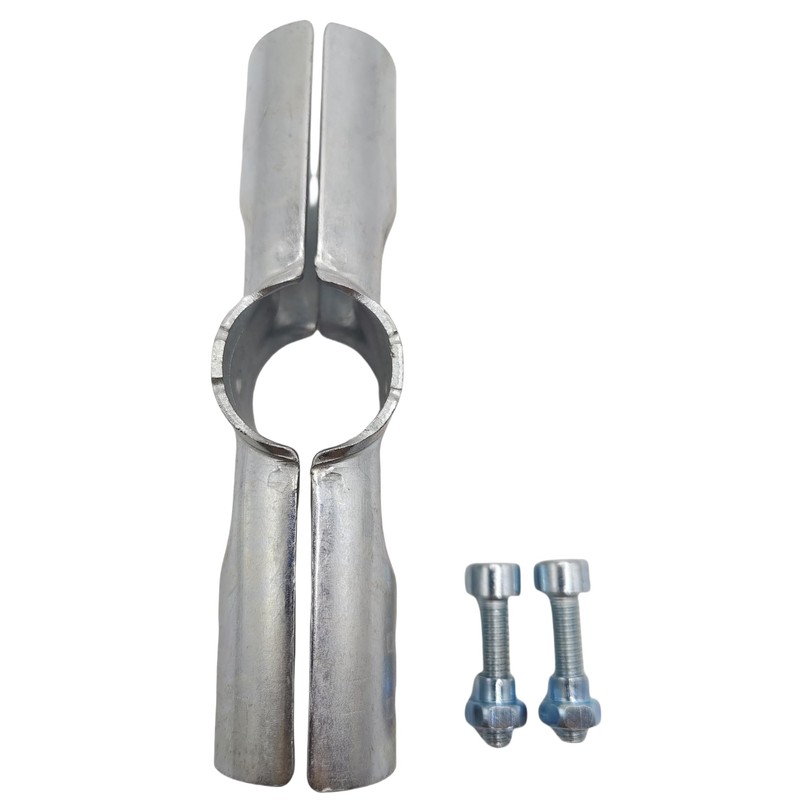 180 Degree Structural Pipe Connector, 1" Stainless Steel Rail Clamps,