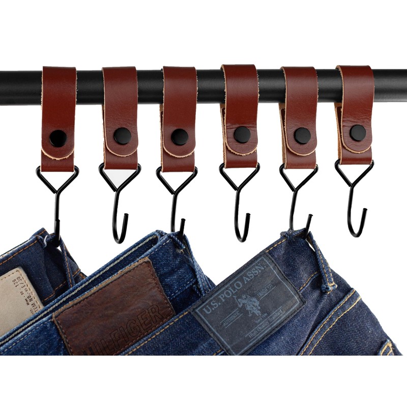 Brute Strength - Multifunctional hook with leather loop - cognac