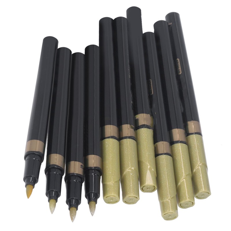 10pcs Metallic Marker Water Based Ink Round Tip Strong Covering