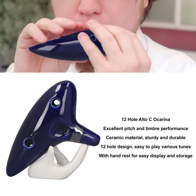 12 Sound Hole Alto C Ocarina Ceramic Ocarina Instrument Kit