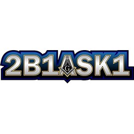 ProSticker 006.4 (One) 4" X 16" Masonic Series"2B1AsK1" Freemason Compass Square Decal Sticker